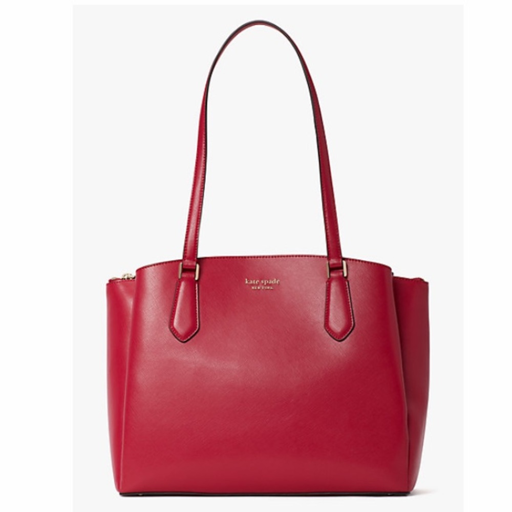 Booked Large Work Tote in Geranium - Picture 2 of 11